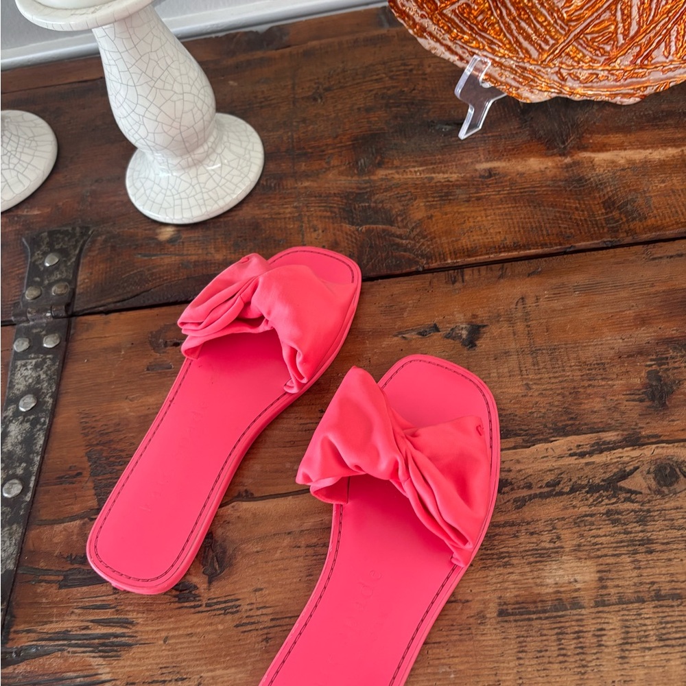 Kate Spade Pink Bow Slide Sandals